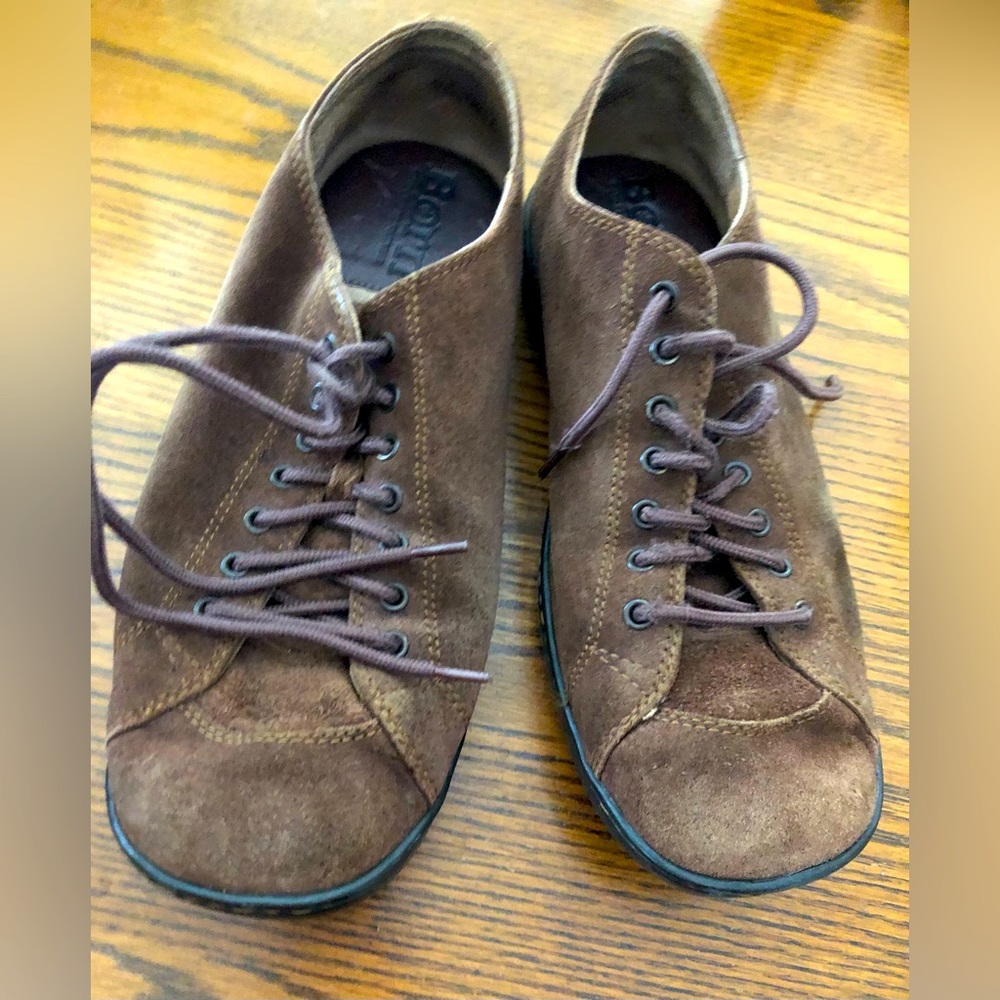 BORN Brown Suede Casual Lace Up Shoes  Size 8